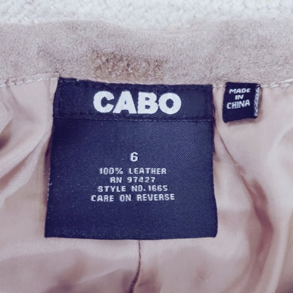 CABO True Vintage 80s Low Rise Western Bootcut Tan Suede Pants (Size 02 Approx) - Picture 9 of 9
